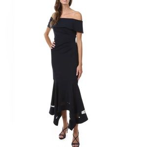 Xscape Off-The-Shoulder Midi Dress